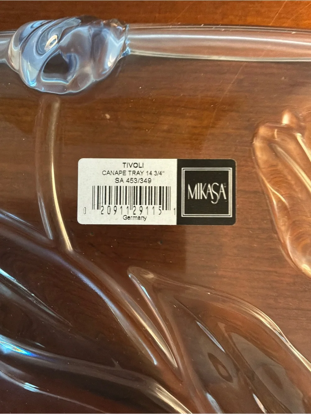 Mikasa Clear Glass Tulip Vanity Tray